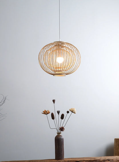 Plura Sphere Bamboo Pendant Light