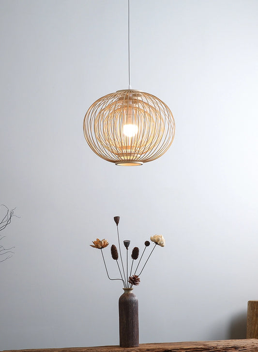 Plura Sphere Bamboo Pendant Light