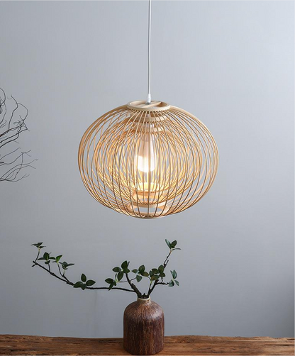 Plura Sphere Bamboo Pendant Light