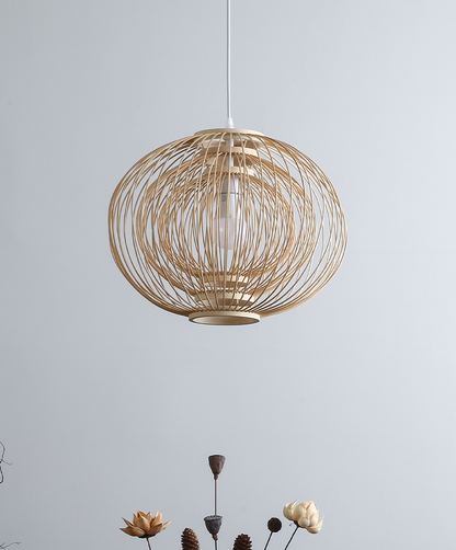 Plura Sphere Bamboo Pendant Light