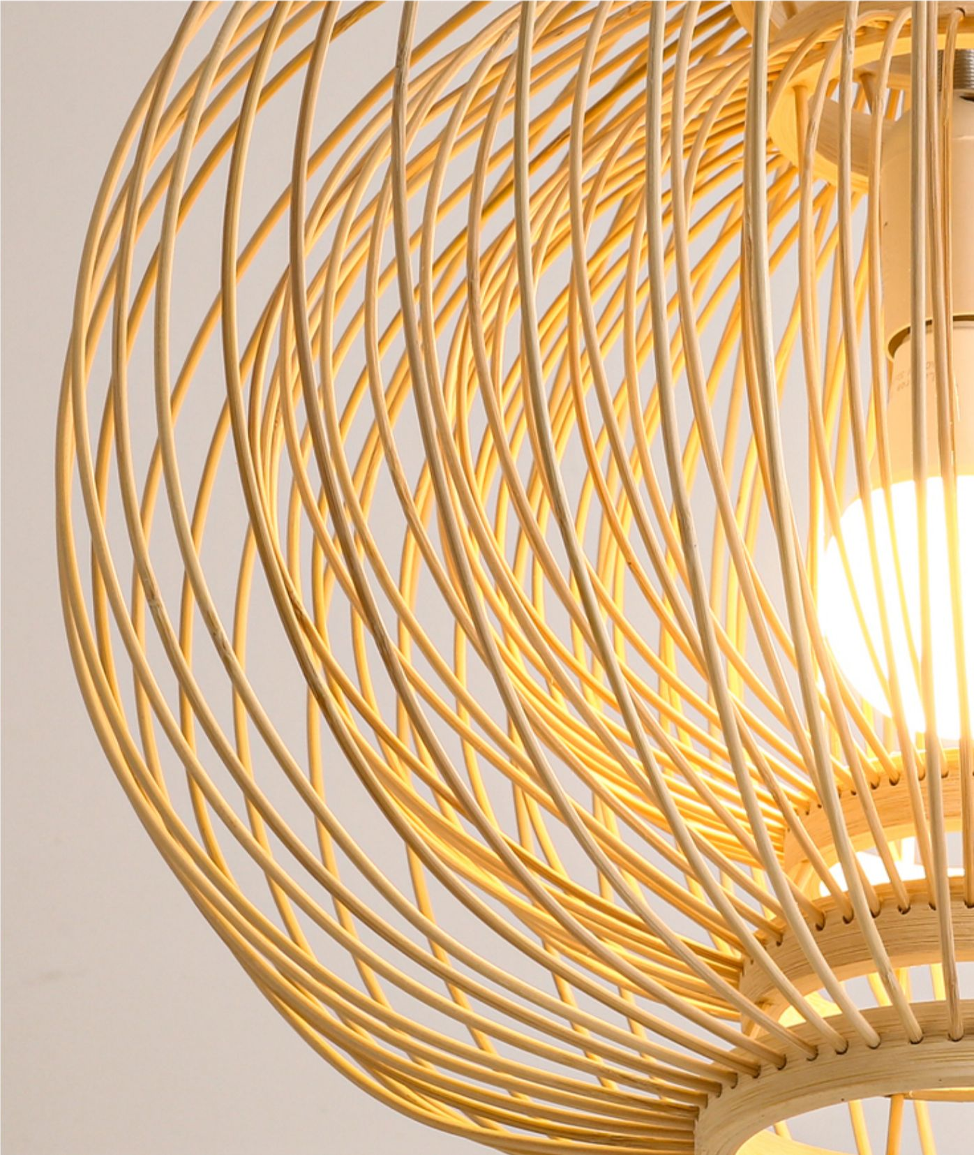 Plura Sphere Bamboo Pendant Light