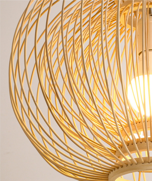 Plura Sphere Bamboo Pendant Light