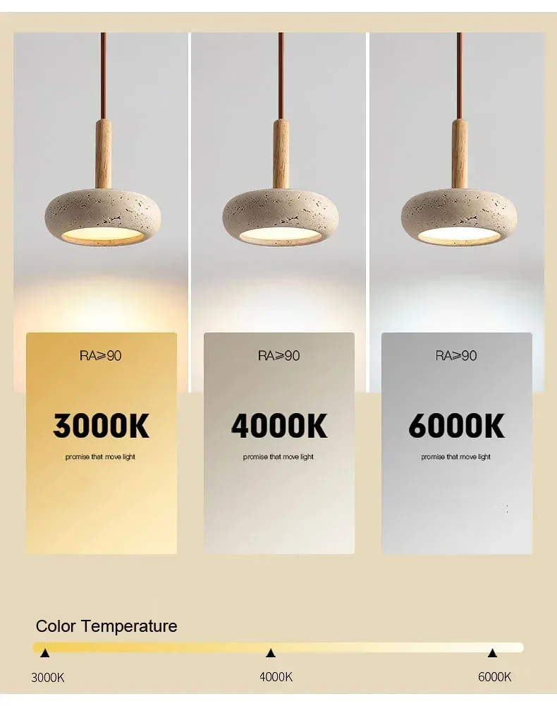 Temperature of Osho Wabi Sabi Round Travertine Stone Pendant Lights