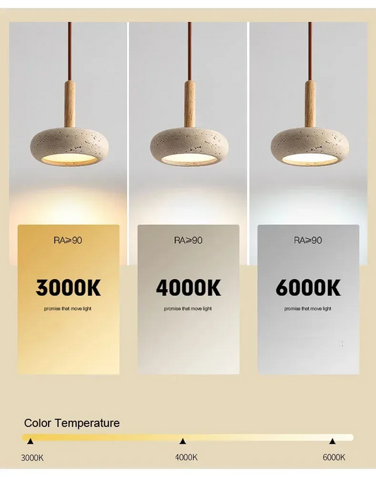 Temperature of Osho Wabi Sabi Round Travertine Stone Pendant Lights