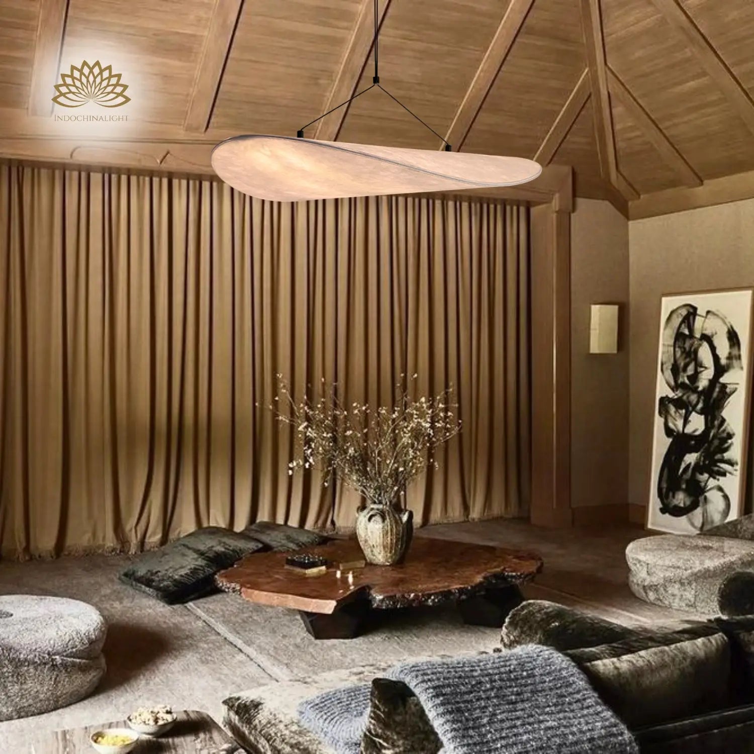 Tense Cloud Fabric Pendant Light for Wabi Sabi living room