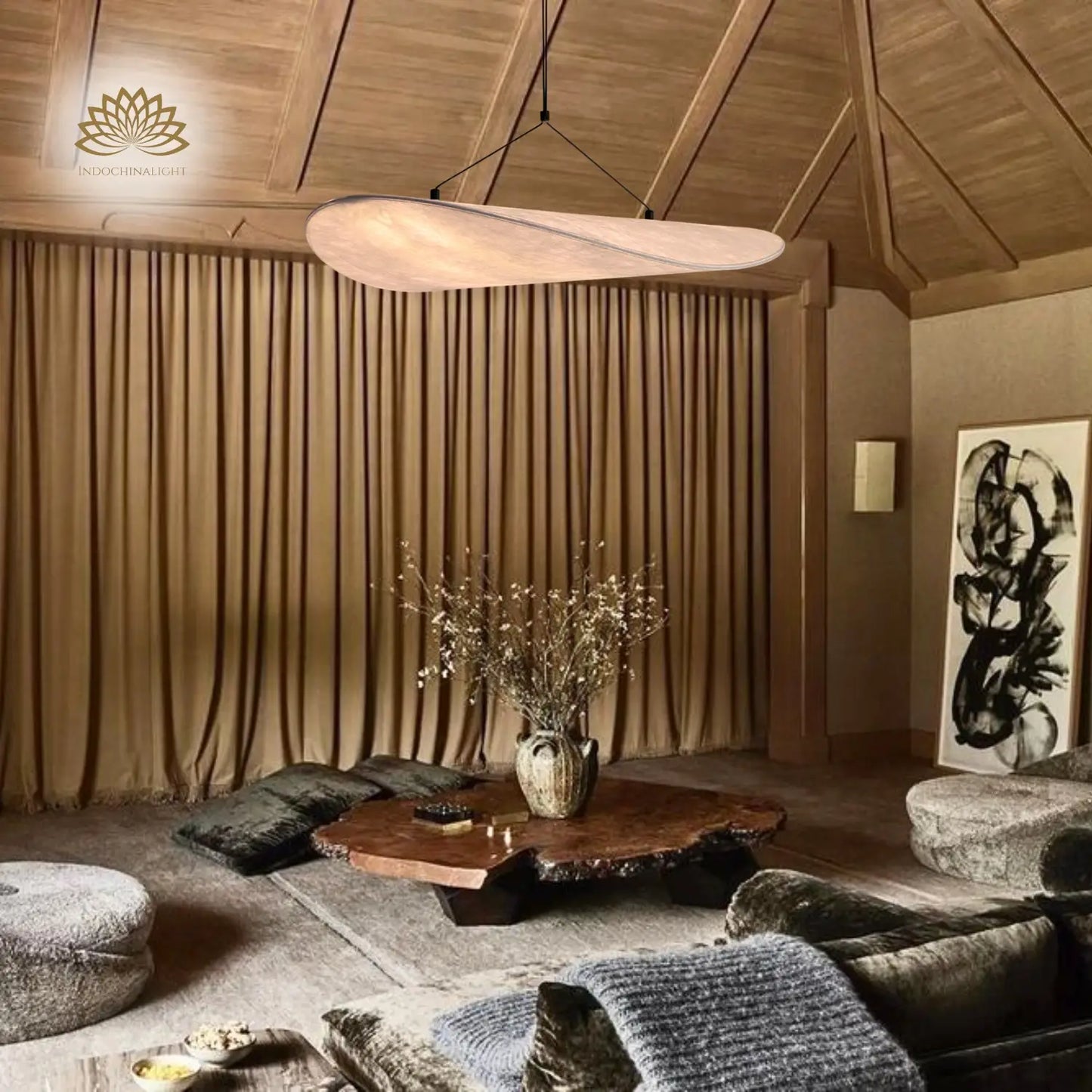 Tense Cloud Silk Pendant Light for Wabi Sabi living room