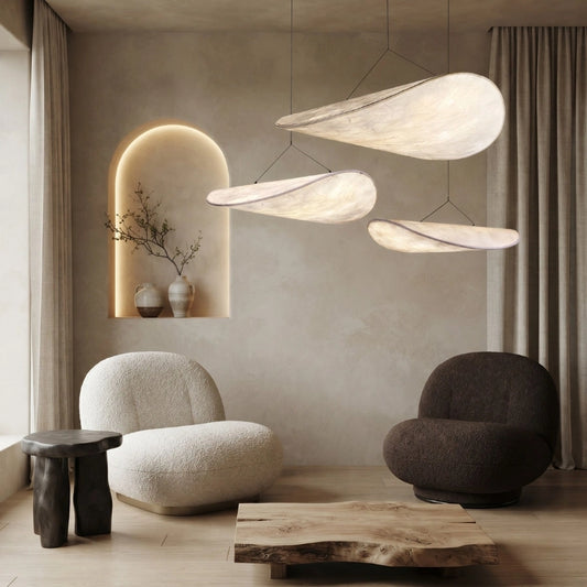 Tense Cloud Wabi Sabi Fabric Pendant Light