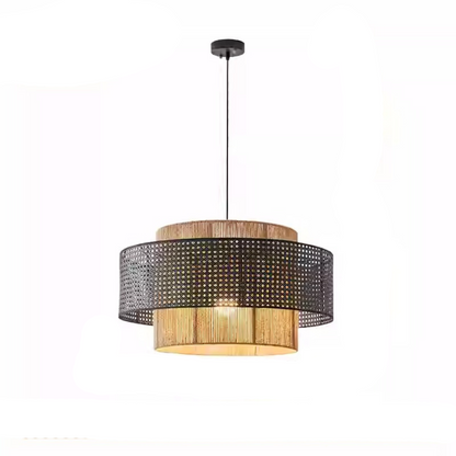 Triela Rattan Black Pendant Light