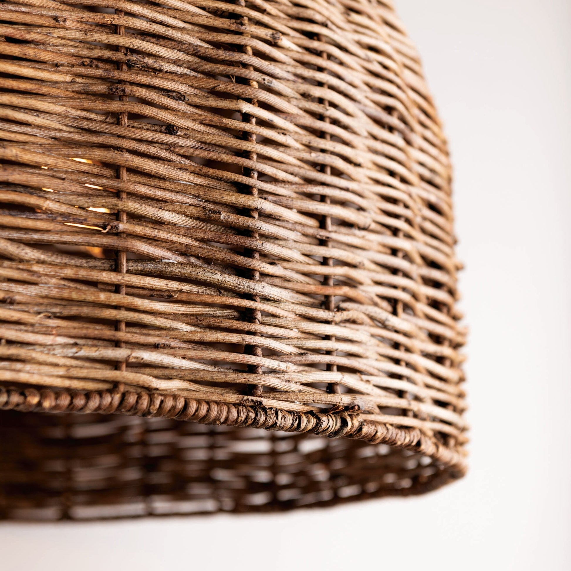 Troy Dome Rattan Pendant Light Wicker Shade
