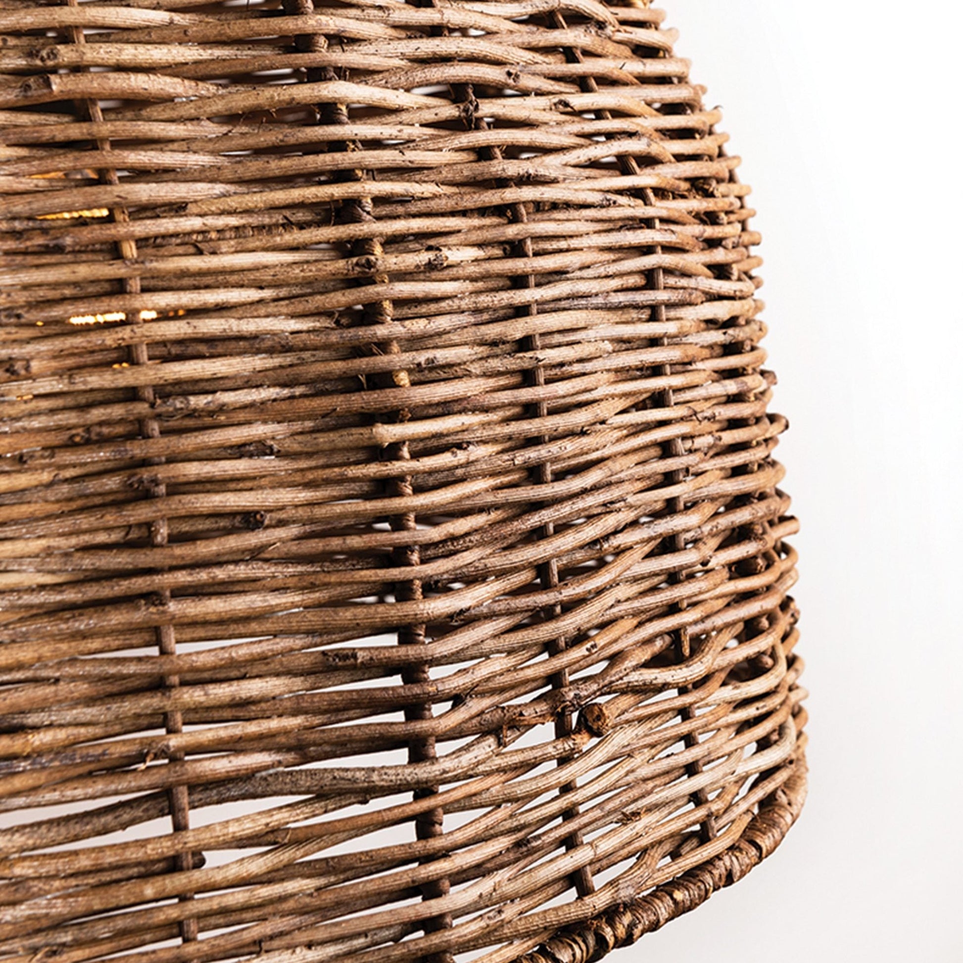 Troy Rattan Dome Pendant Light Wicker Shade