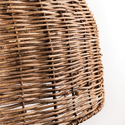 Troy Rattan Dome Pendant Light Wicker Shade