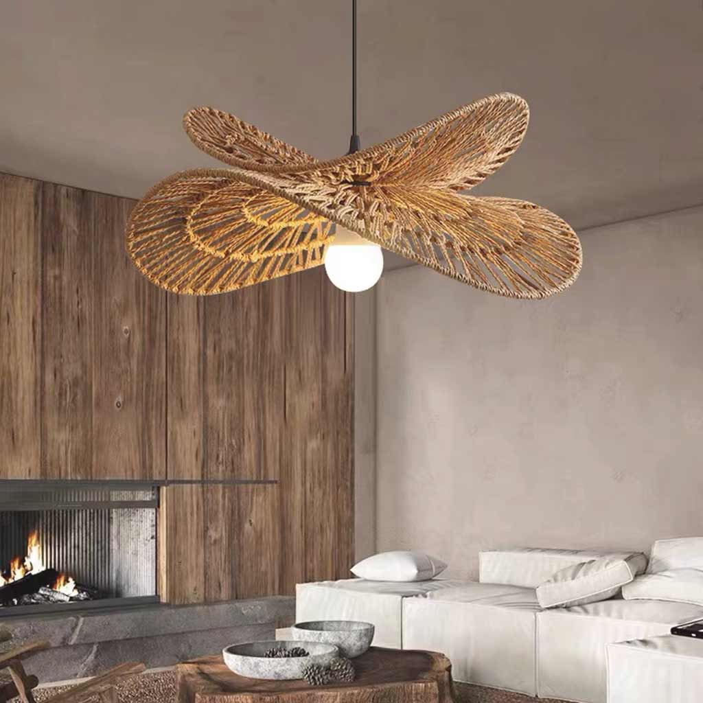 Valar Tiered Wicker Pendant Light For Wabi Sabi Living Room