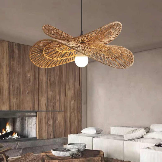 Valar Tiered Wicker Pendant Light For Wabi Sabi Living Room