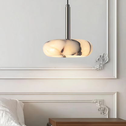 Vitrella Alabaster Luna Marble Pendant Light - Handcrafted Wabi Sabi Pendant Light | IndochinaLight