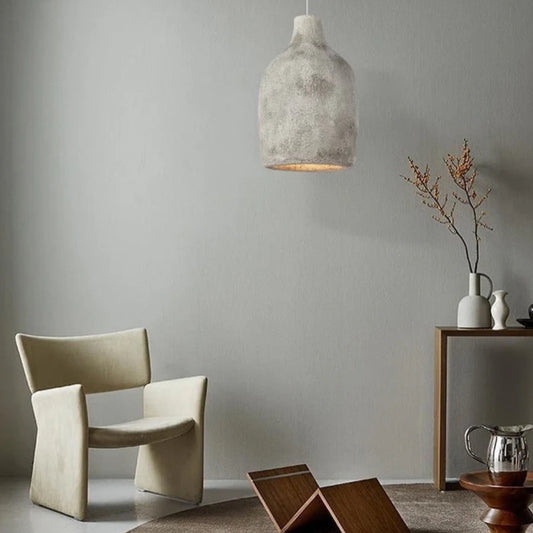 wabi sabi ceramic resin vase pendant light for meditation area