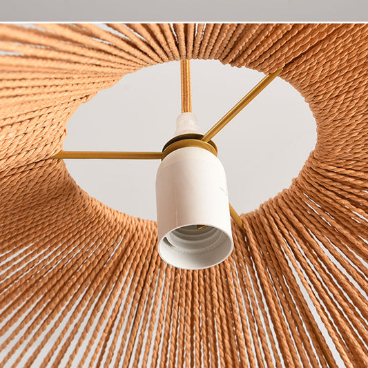 wabi sabi hemp rope pendant light detail
