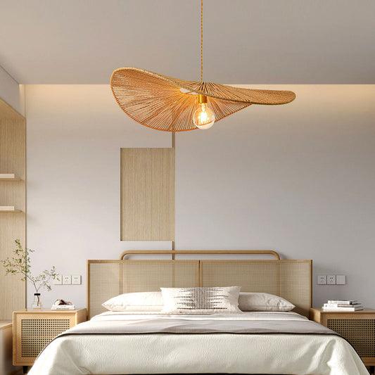 wabi sabi hemp rope pendant light for bedroom