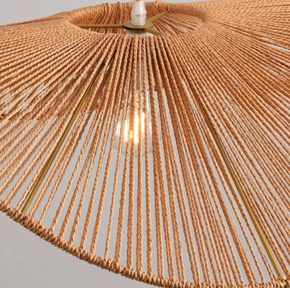 wabi sabi paper rope pendant light detail