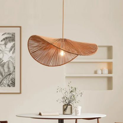 wabi sabi paper rope pendant light single layer