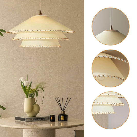 wabi sabi parchment 3 tier planas pendant lamp