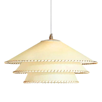 Wabi Sabi Parchment 3-Tier Planas Pendant Lamp