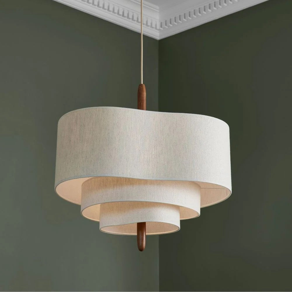 Wabi Sabi Pebble Fabric Multi Layer Pendant Lamp