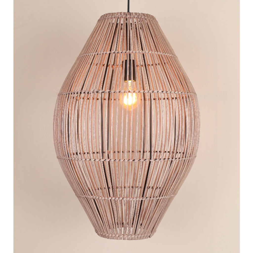 Wabi Sabi Retro Rattan Bedside Pendant Lights