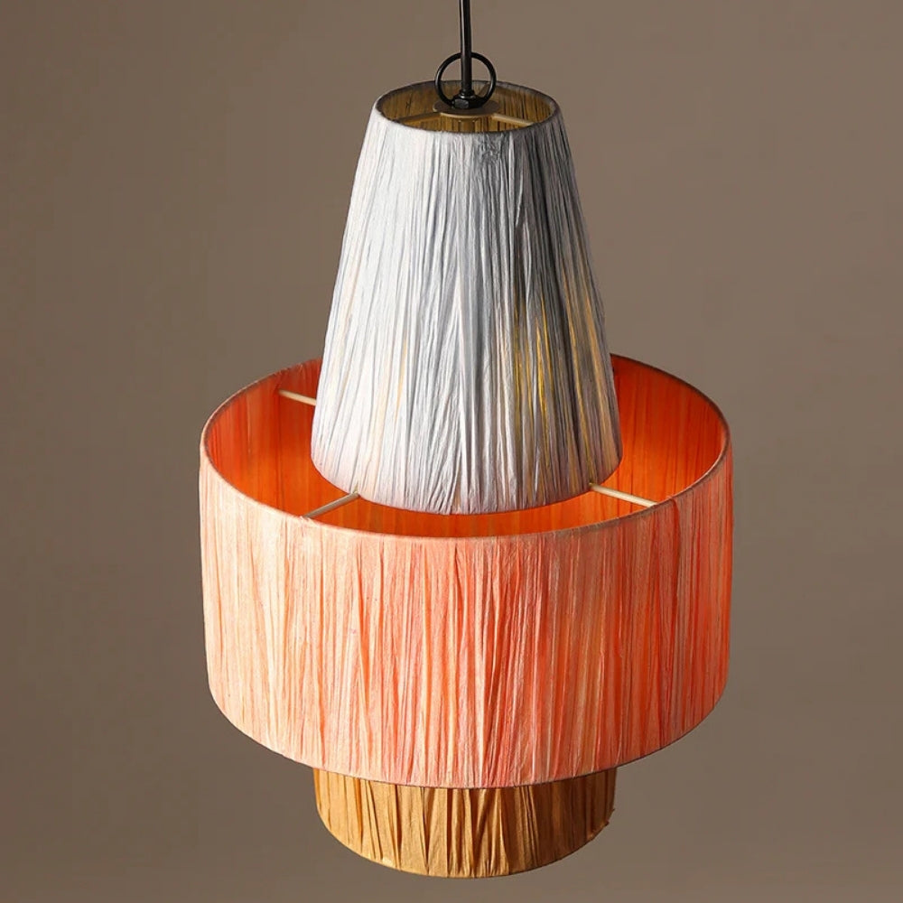 Set 3 Raffia Wabi Sabi Paper Pendant Light – IndochinaLight