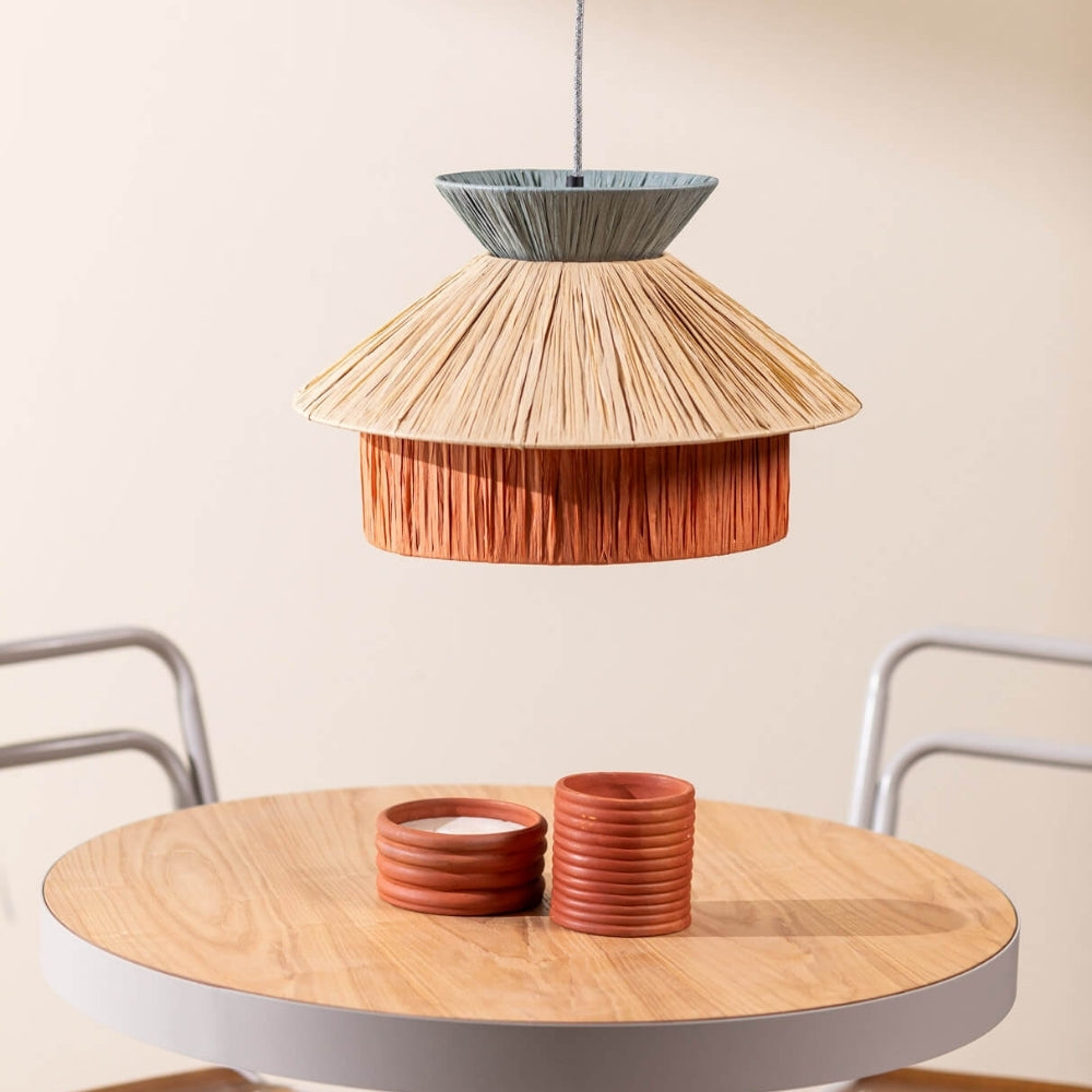 Wabi Sabi Raffia Paper Lamp