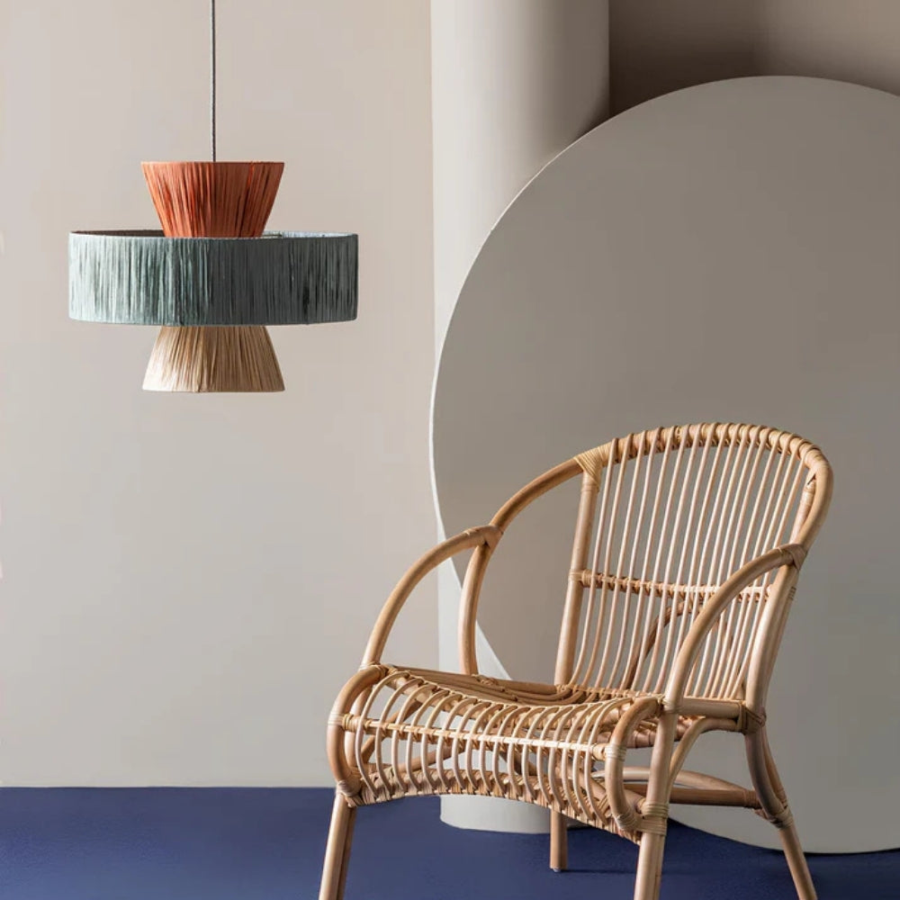 wabi sabi raffia paper pendant light