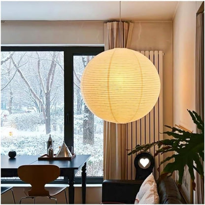 wabi sabi rice paper ball ceiling light for living room