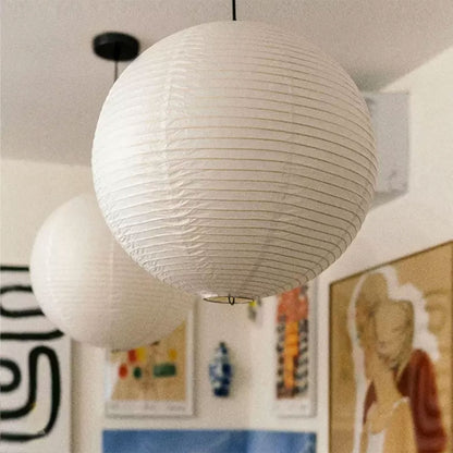 wabi sabi rice paper ball pendant lamp shade