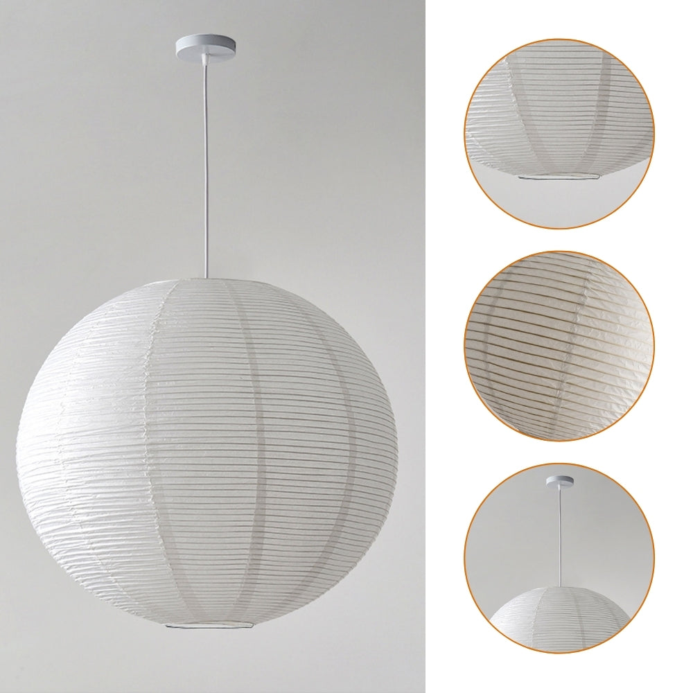 wabi sabi rice paper ball pendant light