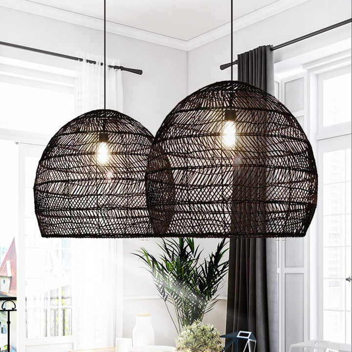 WalmHomie Rattan Pendant Light