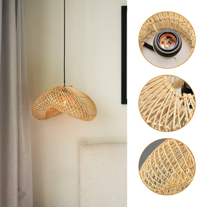 wave rattan pendant light