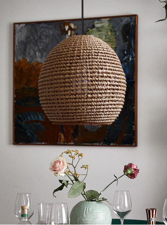 Wekiva Globe Basket Rattan Pendant Light