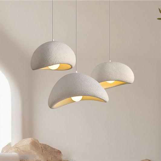 white wabi sabi pendant light