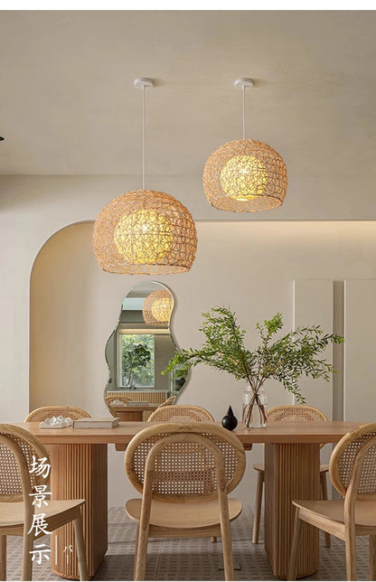 Peynir Rattan Basket Pendant Light Small