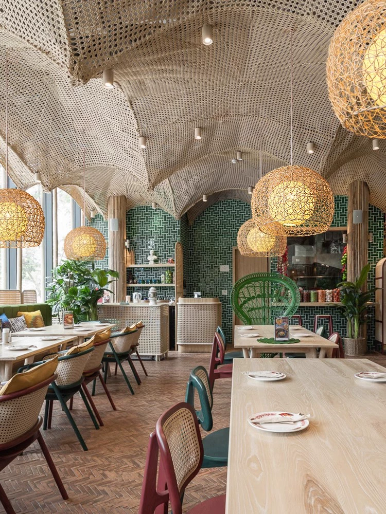 Peynir Basket Rattan Pendant Light