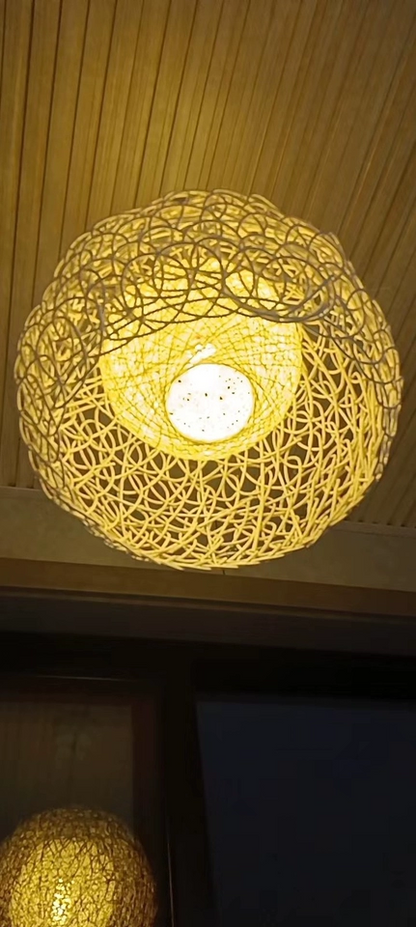 Peynir Basket Rattan Pendant Light