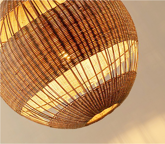 Palma Wicker Rattan Ball Pendant Light