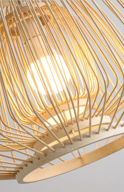 Plura Abstract Bamboo Pendant Light