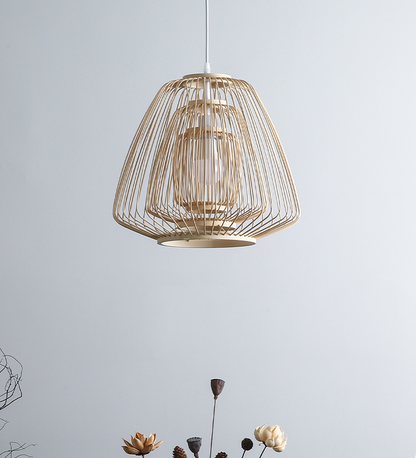 Plura Abstract Bamboo Pendant Light