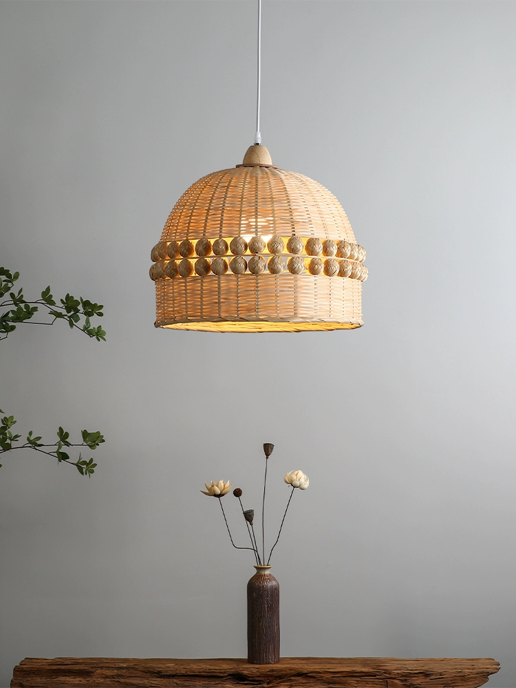 Gaudio Dome Wicker Bamboo Pendant Light