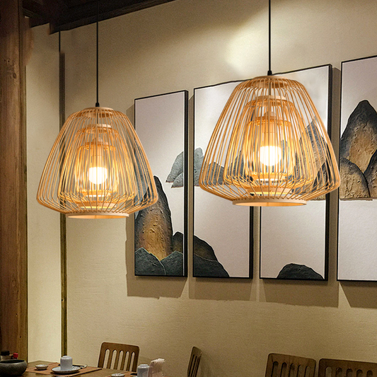 Plura Abstract Bamboo Pendant Light