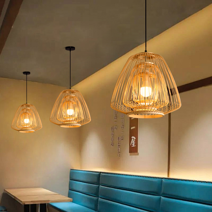 Plura Abstract Bamboo Pendant Light