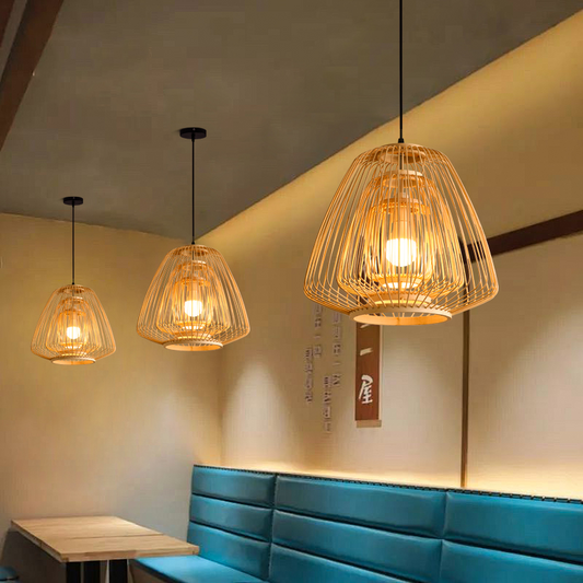 Plura Abstract Bamboo Pendant Light