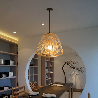 Plura Abstract Bamboo Pendant Light