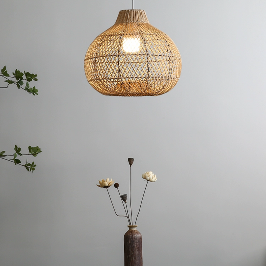 Batcheller Ball Bamboo Rattan Pendant Light