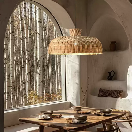 Shihadi Wicker Bamboo Pendant Light